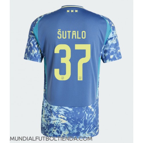 Camiseta Ajax Josip Sutalo #37 Segunda Equipación Replica 2024-25 mangas cortas